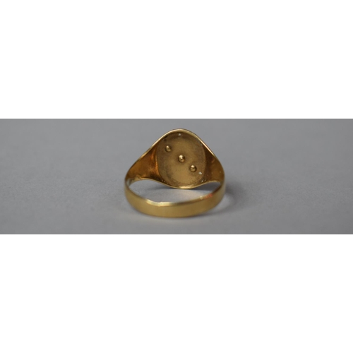 315 - A 9ct Gold and Garnet Signet Ring, 2.4gms