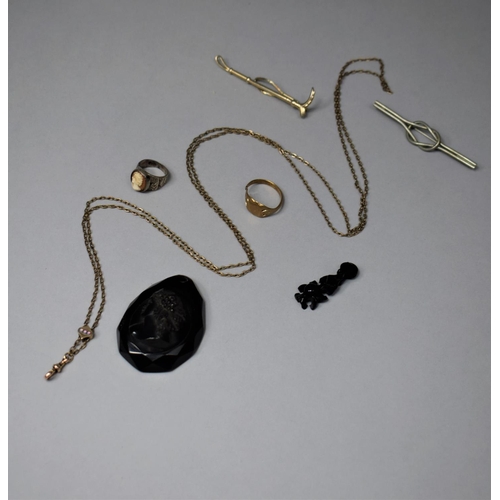 320 - A Collection of Various Period Costume Jewellery to include 9ct Gold Signet Ring (Cut Shank) 4.7gms,... 