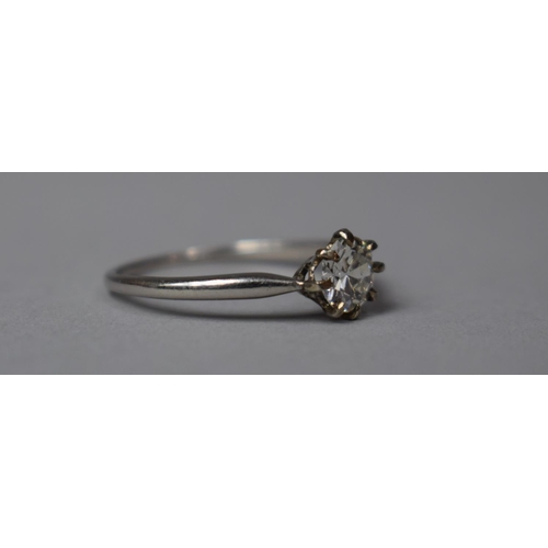 330 - A Diamond Solitaire Ring, The Central Diamond Brilliant Cut Diamond Weighing approx. 0.73 Carats, Se... 