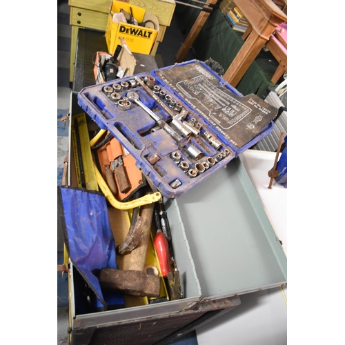 378 - A Collection of Various Tools to include Part Socket Set, Metal Tool box containing Various Tools Et... 