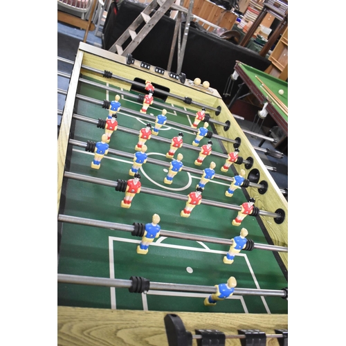 384 - A Free Standing B.C.E Table Football Game complete with Balls, 138cms Long