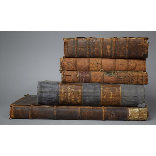 402 - A Collection of 18th/19th Century Books to Include 1699 Edition of Lexicon Manuale, 1710 Edition of ... 