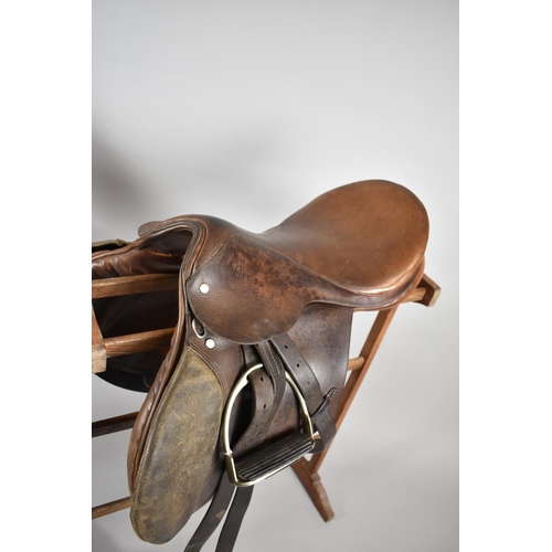 441 - Two Vintage Leather Saddles to include One Example by Wicherley and Sons, Malpas