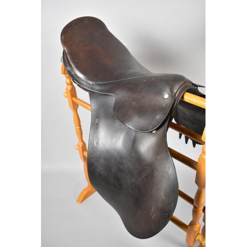 441 - Two Vintage Leather Saddles to include One Example by Wicherley and Sons, Malpas