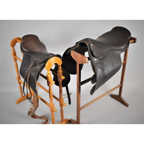 444 - Two Vintage Leather Saddles