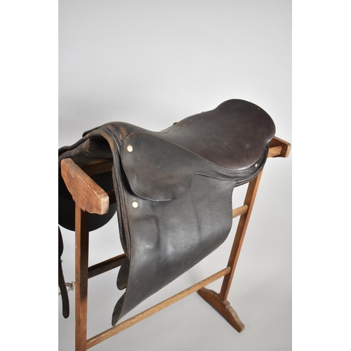 444 - Two Vintage Leather Saddles