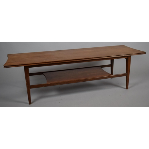 459 - A Mid 20th Century Coffee Table by Richard Horby for Heal's, Surfboard Shaped form with Stretcher Su... 