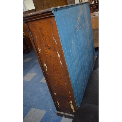 470 - A 19th Century Housekeepers Cupboard Top, The Panelled Front Cupboard Front Opening to Reveal Two In... 