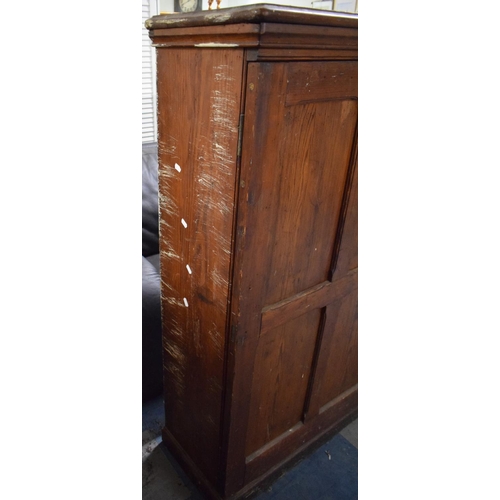 470 - A 19th Century Housekeepers Cupboard Top, The Panelled Front Cupboard Front Opening to Reveal Two In... 