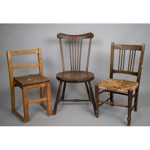 493 - Three Various 19th Century and Later Children's Chairs