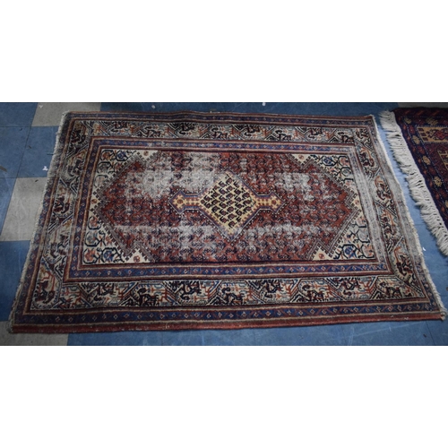 499 - A Vintage Carpet Square, Worn, 250x101cm