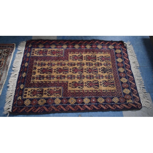 501 - A Quashi Woollen Carpet Square, 116x83cm