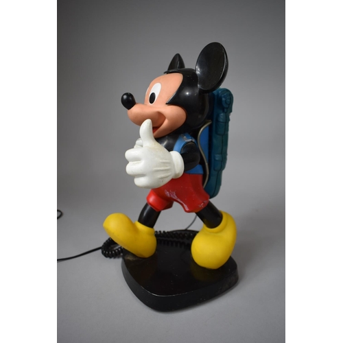 88 - A Walt Disney Tyco Mickey Mouse Novelty Telephone, Some Losses, 54cms High