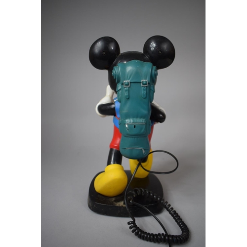 88 - A Walt Disney Tyco Mickey Mouse Novelty Telephone, Some Losses, 54cms High