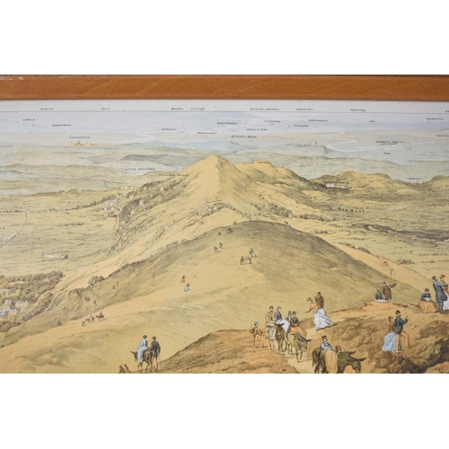 129 - A Pair of Framed Prints, Malvern-View form the Worcestershire Beacon Looking North and View from the... 