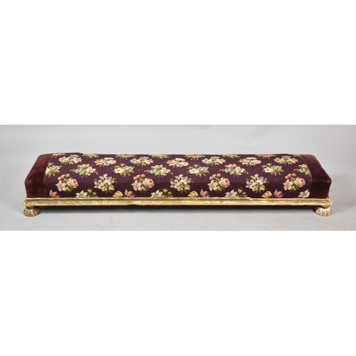 137 - A Tapestry Upholstered Duet Stool, 105cm Long