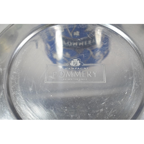 142 - Two Metal Champagne Buckets, Pommery Tray and Gordon's Gin Jug and Accessories