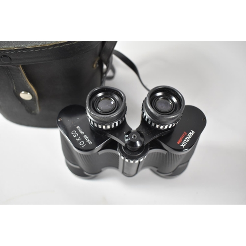 147 - A Pair of Cased Prinzlux 10x50 Binoculars