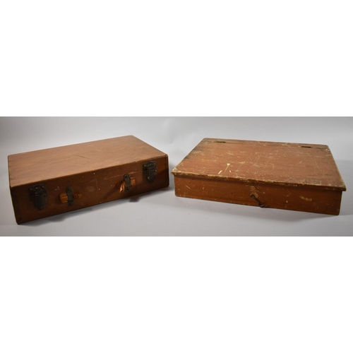 174 - Two Vintage Wooden Boxes, 38cm wide