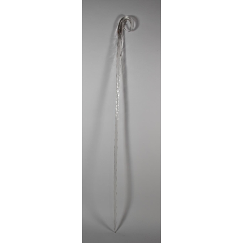 183 - A Nailsea Glass Barley Twist Walking Stick, 95cm Long