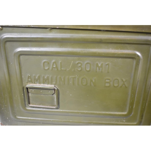 48 - A .350M1 Cal Ammunition Box Containing Spent Machine Gun Belt