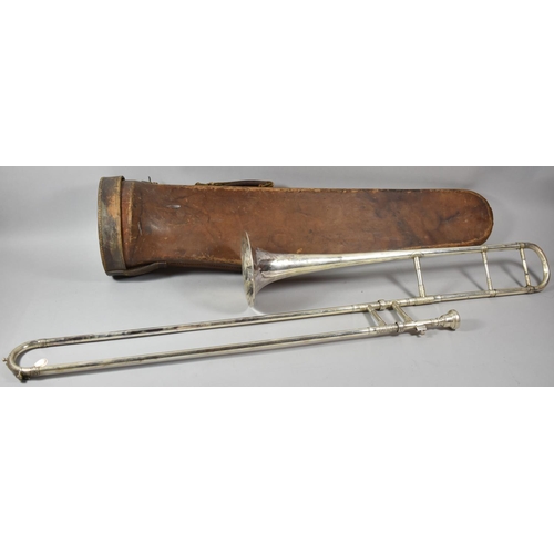 114 - A Boosey & Co. Perfect Model Class A Trombone, No.123593 with Leather Carrying Case