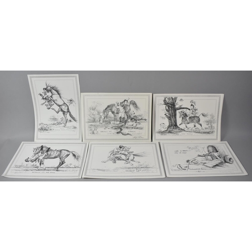 117 - A Collection of Printed Horse Cartoons After Lesley Bruce, Each 29.5cm x 21cm