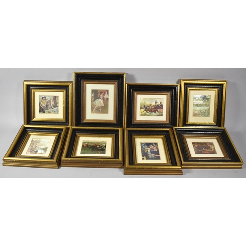 126 - A Collection of Eight Various French Prints After Degas, Lautrec, Corot etc Mainly 10x8cm