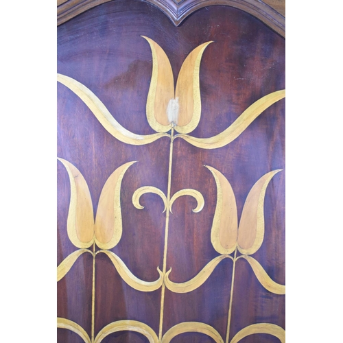 159 - An Edwardian Inlaid and Panelled Door, 81x58cm