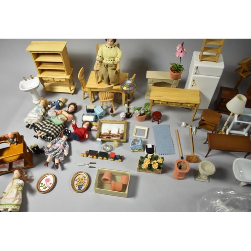 163 - A Collection of Various Dolls House Furniture and Fittings