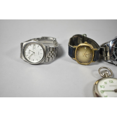 235 - A Collection of Various Wrist Watches and a Pocket Watch, All in Need of Attention