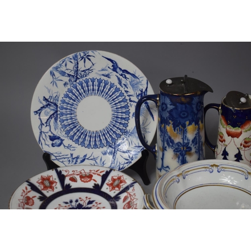 275 - A Collection of 19th Century and Later Ceramics to Comprise Oriental Scene Transfer Printed Tankards... 