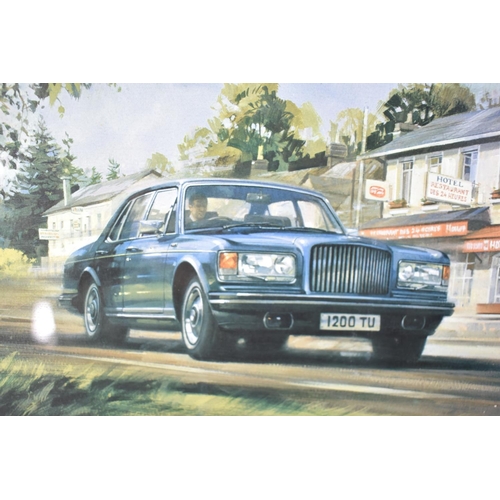 283 - A Framed Print of Bentley Mulsanne Turbo After Michael Turner, 51x43cm