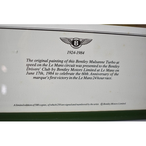 283 - A Framed Print of Bentley Mulsanne Turbo After Michael Turner, 51x43cm