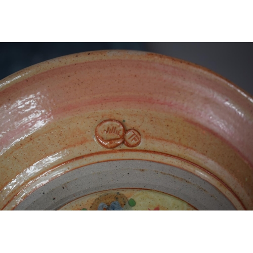 286 - A Collection of Various Stoneware and Studio Pottery to Include Large Circular Charger with Fish Dec... 