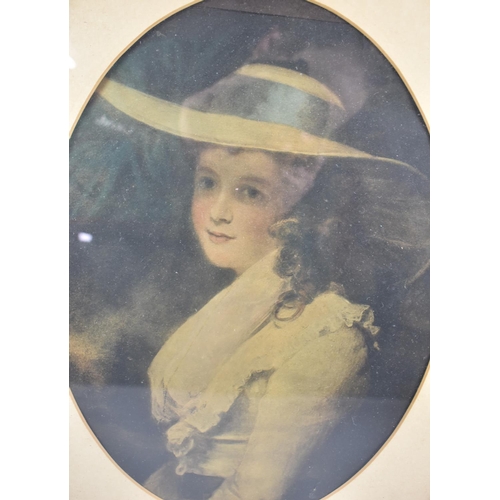 292 - A Gilt Framed Print of an Edwardian Maiden, 59cm high