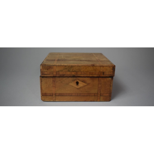 3 - A Late 19th Century Inlaid Jewellery Box, Somewhat Faded, 19.5cm Wide