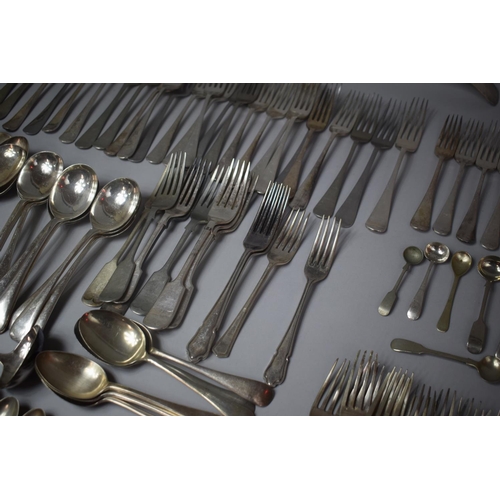 329 - A Large Collection of Various Silver Plated Cutlery