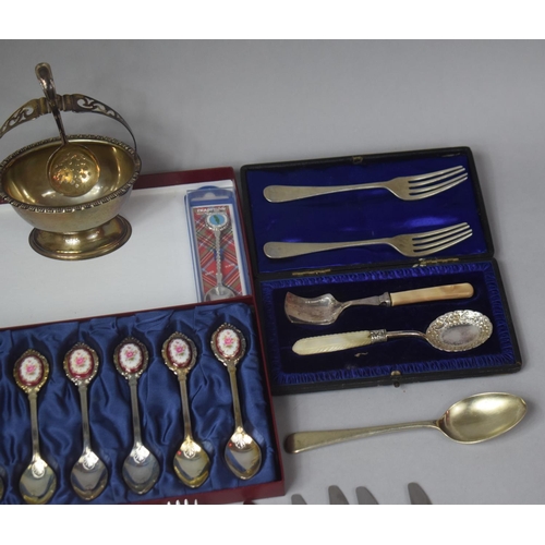 330 - A Collection of Various Cutlery to Comprise Italian Pink Handled Cutlery, Cased Mother of Pearl and ... 