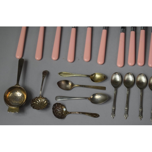 330 - A Collection of Various Cutlery to Comprise Italian Pink Handled Cutlery, Cased Mother of Pearl and ... 