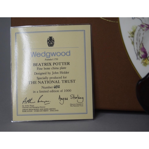 342 - A Boxed Wedgwood Beatrix Potter National Trust Limited Edition Plate, 652/1000