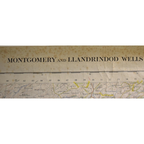 485 - A Collection of Various Ordnance Survey Maps to Include Ludlow, Montgomery etc