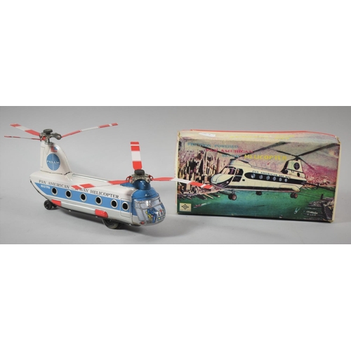 166 - A Late 1960's/Early 1970's Tinplate Friction Powered Model of a Pan American Skyways Helicopter with... 