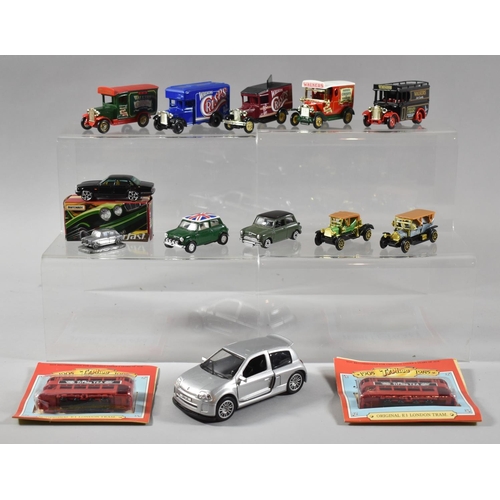 172 - A Collection of Various Diecast Vintage Cars and Vans