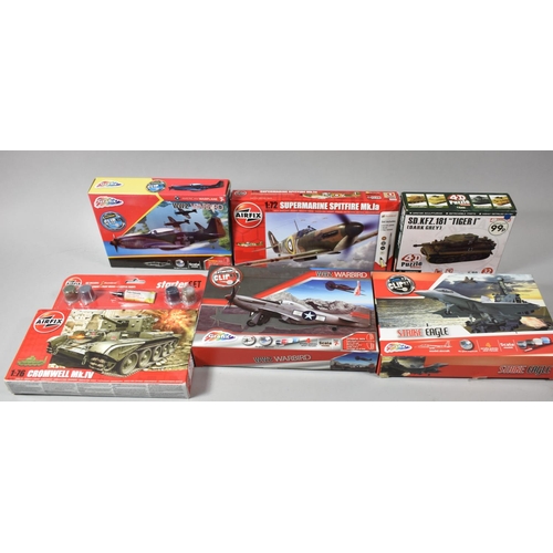 176 - A Collection of Five Military Model Kits to Include Airfx Together with a Puzzle