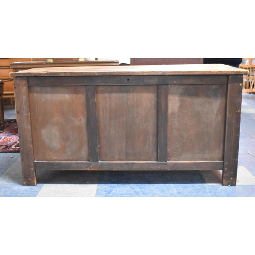 481 - An Early 20th Century Three Panel Lift Top Blanket Chest, 121cm wide