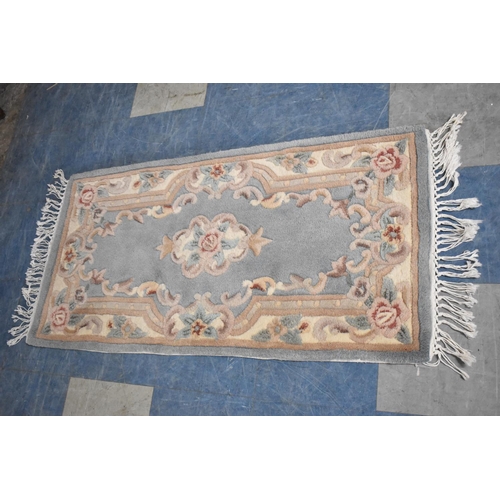 494 - A Rectangular Chinese Woollen Hearth Rug, 120x61cm