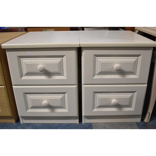 497 - A Pair of Modern Two Drawer Bedside Chest, 42cm wide