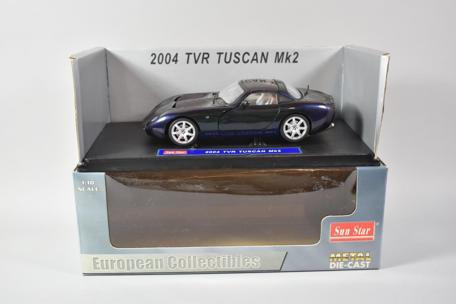 A Boxed Sunstar European Collectibles 1:18 Scale, TVR Tuscan