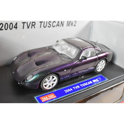 A Boxed Sunstar European Collectibles 1:18 Scale, TVR Tuscan